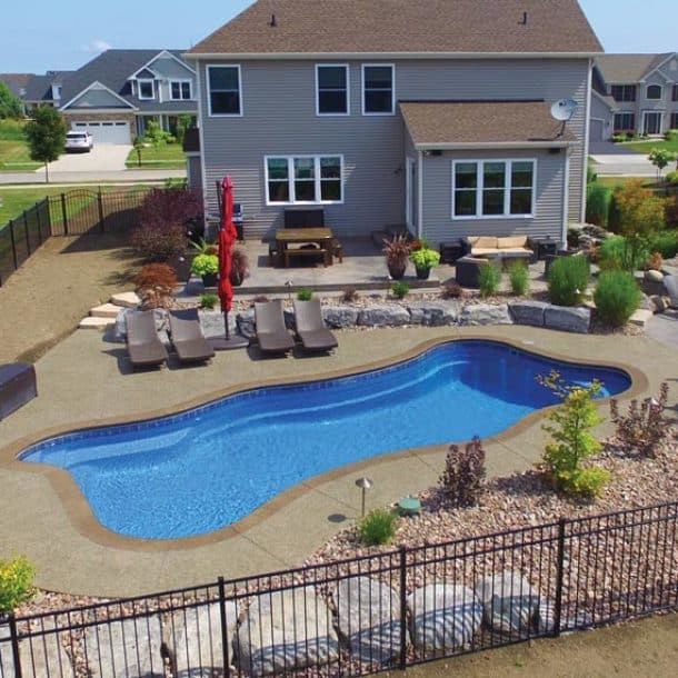 Luxury backyard pool design in Portland TX<br /> 