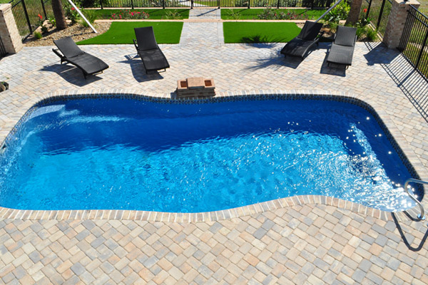 Blue lagoon pool water: Copano Pools and Spas