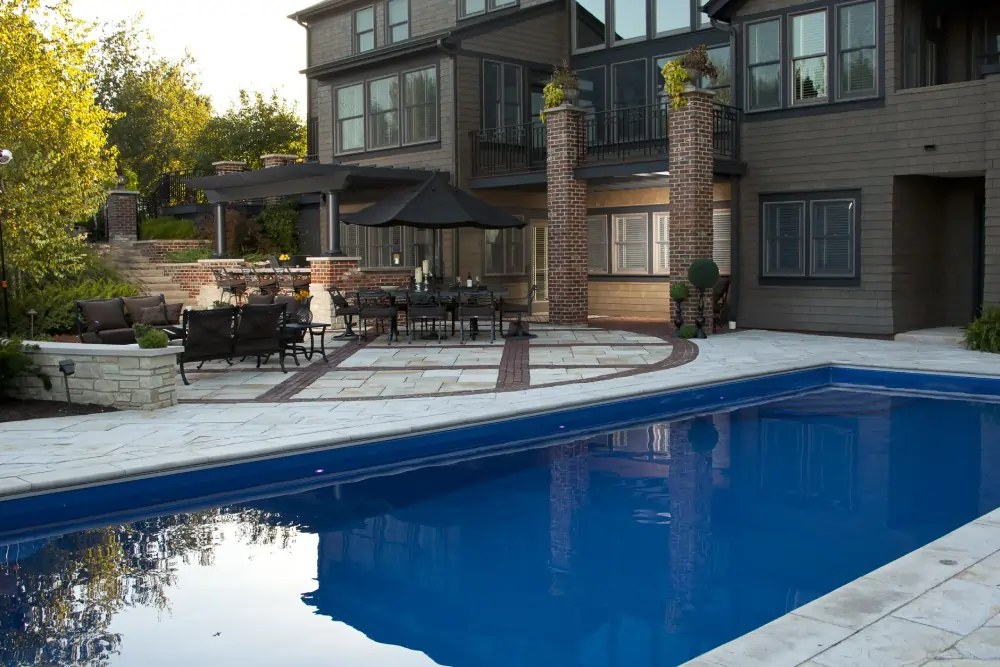 Rectangular fiberglass pool: Copano Pools and Spas