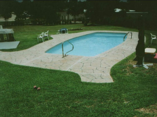 American Pools-Neches stamped concrete