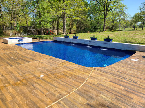 American Pools-Rio Bravo wood stamped concrete