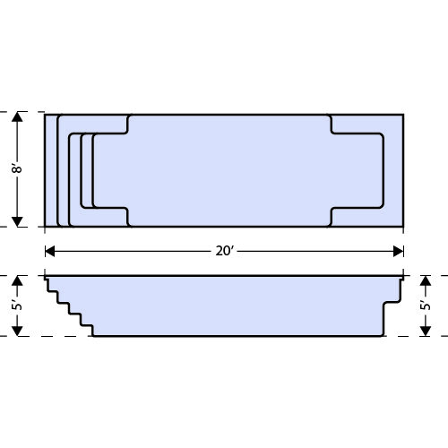 3. Palladium Model Fiberglass Pool